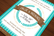Wedding Invitations Set - Turquoise, an Invitation Template by Elegrad Design Agency (Thumbnail 2 of 12)
