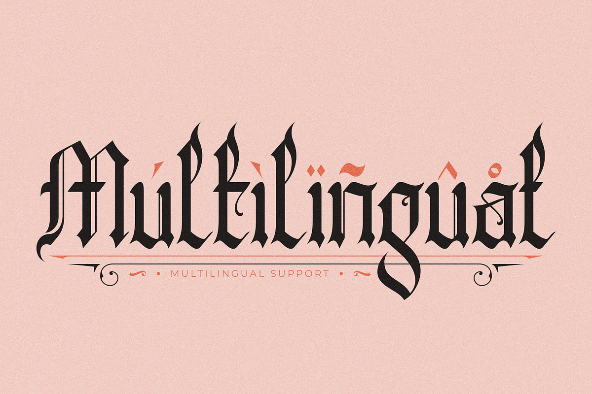 Rosezy Striking Blackletter Font, a Blackletter Font by infernostudio3 (Photo 5 of 10)