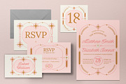 Pink Modern Wedding Invitation Set, an Invitation Template by graphicook (Thumbnail 2 of 3)