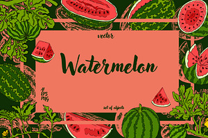 Hand drawn Watermelon, a Food Illustration by Elena Mykhailenko