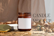 Autumn Candle Mockup Label fall2, an Advertising Mockup by PawMockups (Thumbnail 1 of 10)