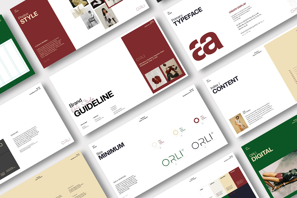 ORLI | Brand Guideline Template, a Presentation Template by Graphpexel (Photo 9 of 9)