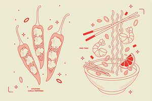 THAI Vector Food Illustration