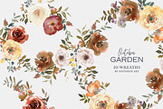 Fall Watercolor Floral Clipart Set, a Decorative Illustration by Patishop Art (Thumbnail 7 of 17)