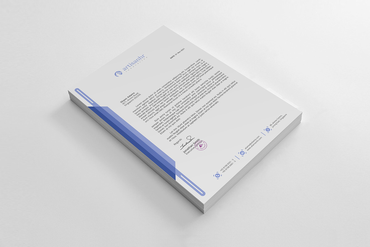Letterhead Template, a Stationery Template by artisanHR (Photo 5 of 6)
