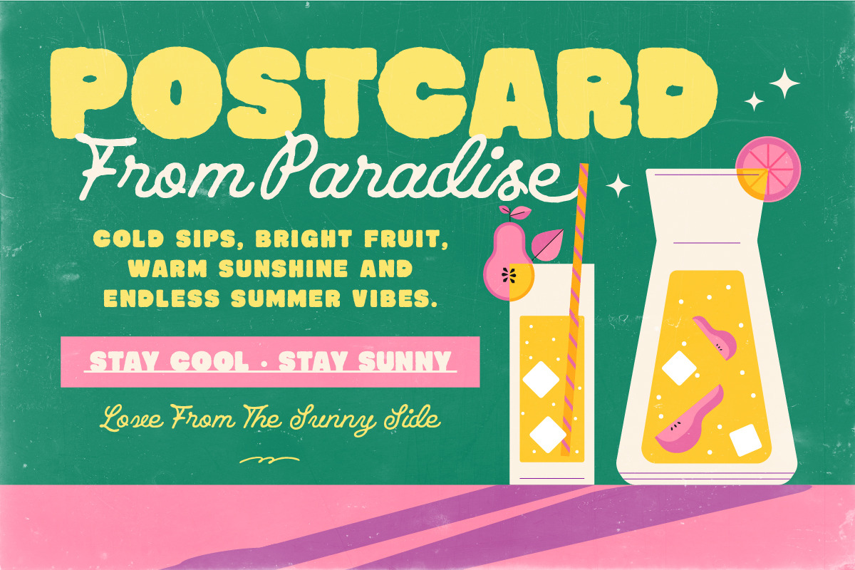Bigman Smallman Funky Retro Font Duo, a Script Font by Letterhend Studio (Photo 4 of 11)