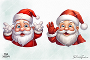 Santa Claus Peeking Christmas Bundle, a Decorative Illustration by danishgraphics (Thumbnail 4 of 8)