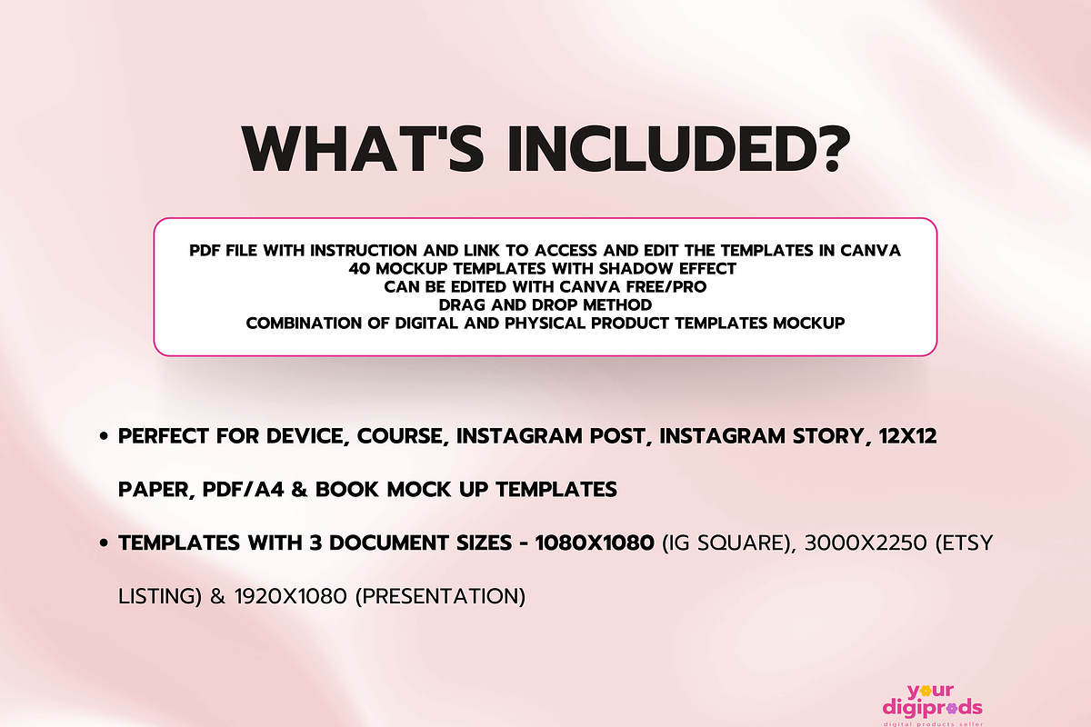 Canva Mockup Templates Bundle, a Books & Magazine Mockup by Your DigiProds (Photo 2 of 5)