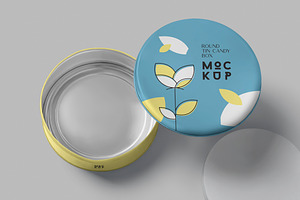 Round Tin Box Mockups