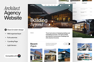 Architecture Agency Landing Page, a Templates & Theme by sajon.co