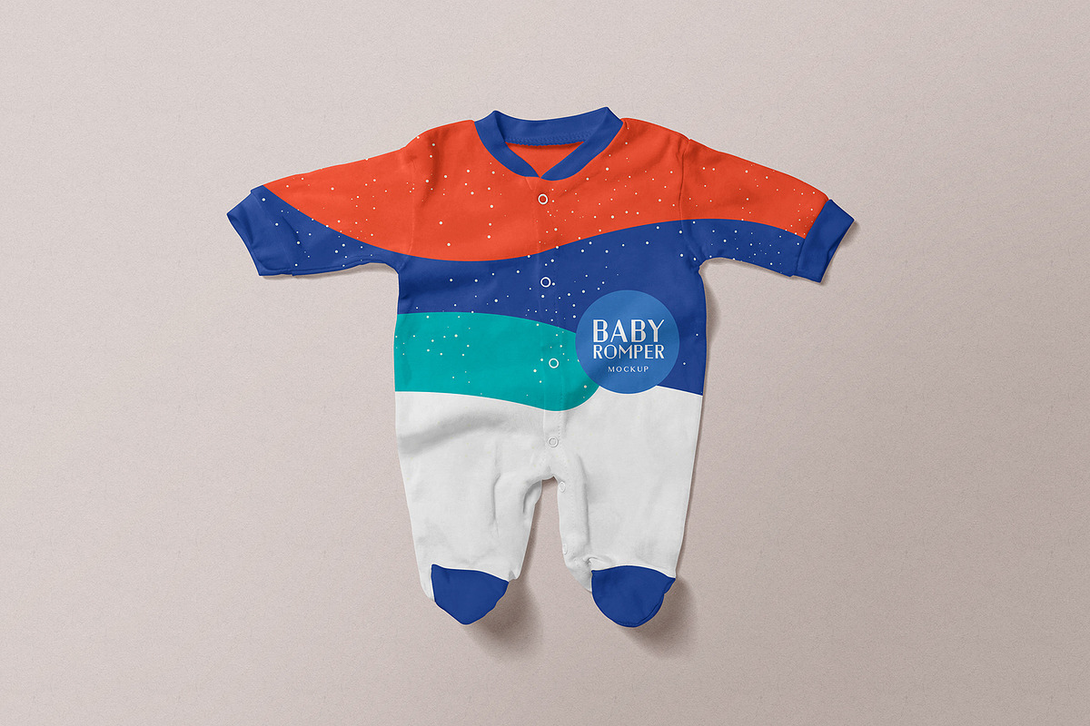Baby Romper Mockup, a Product Mockup by PixelVoyager (Photo 3 of 7)
