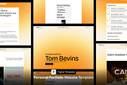 Portfolio Website Figma Template, an UI Kit Template by Rozepaars Design (Thumbnail 1 of 5)