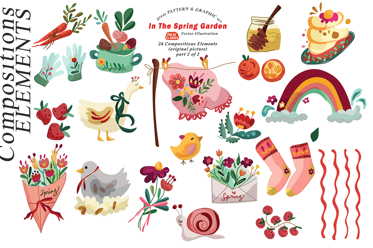 In The Spring Garden, a Seasonal Illustration by Arie Clares (Photo 8 of 12)