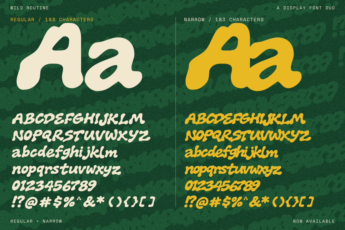 Wild Routine - Groovy Font Duo, a Sans Serif Font by Rillatype Studio (Photo 9 of 9)