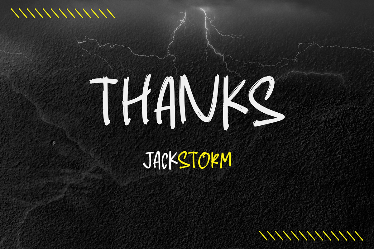 Jackstorm, a Handwritten Font by Fachranheit Studio (Photo 8 of 8)