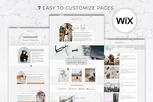 Wix Website Template Desert Blue