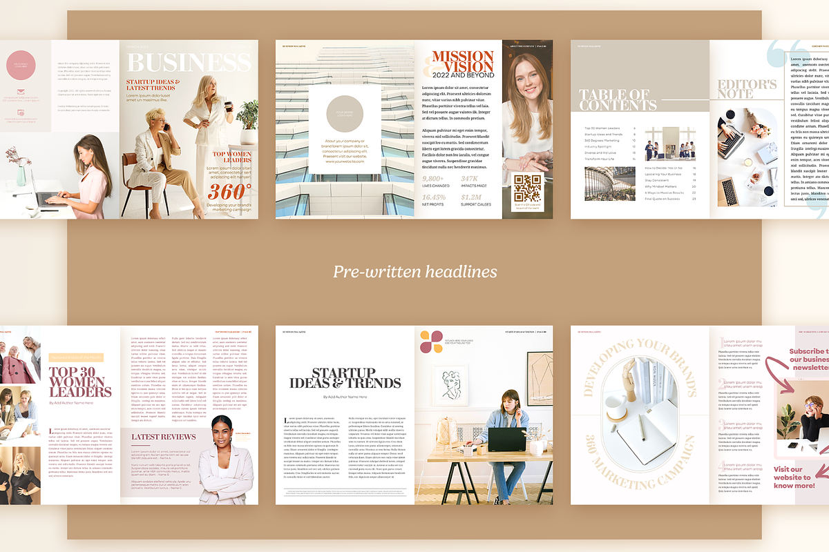 Business Magazine Volume 1, a Magazine Template by Creatif Foundry (Photo 3 of 7)