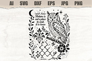 Stencil Owl Nature Botanical, an Object Graphic by MARYCRAFTIRIA (Thumbnail 1 of 3)