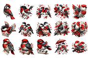 Valentine Birds Clipart, an Illustration by DreamArtGraphic (Thumbnail 4 of 4)