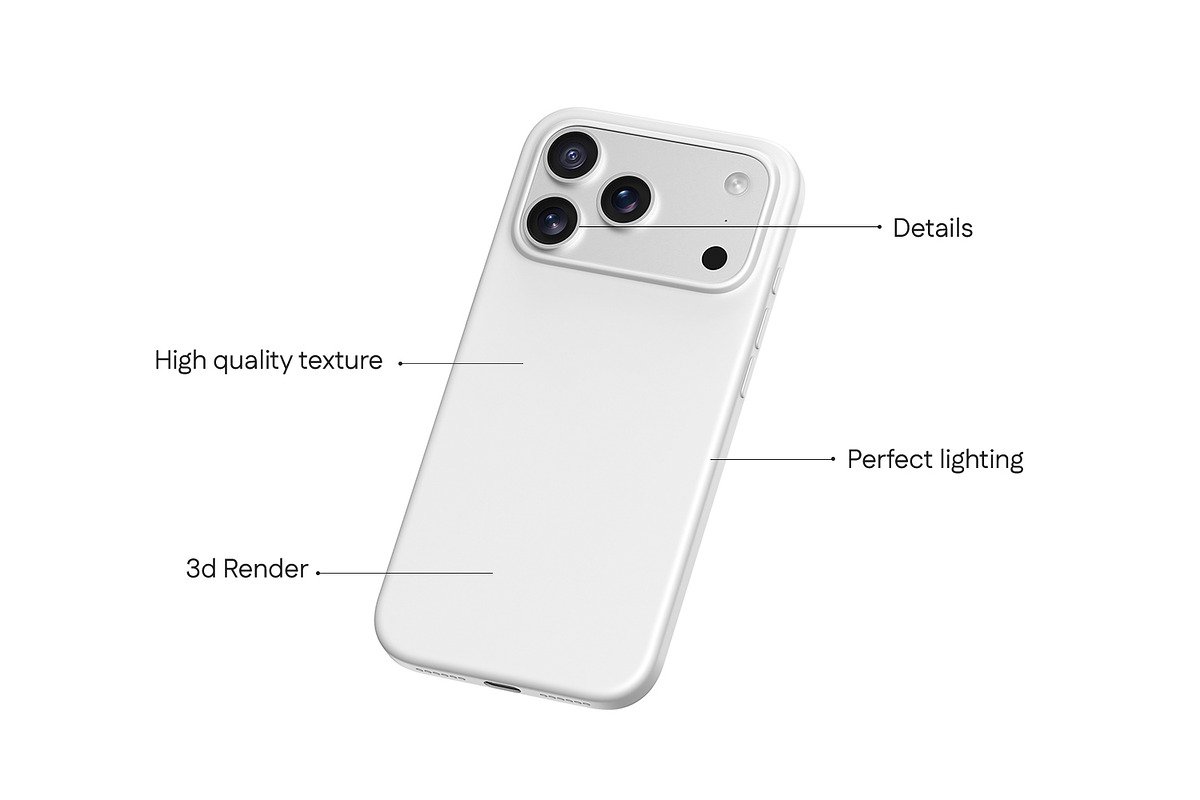 High Quality iPhone 17 Case Mockup, an iPhone Mockup by RamStudio2 (Photo 9 of 14)