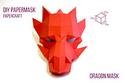 DIY Dragon mask - 3d papercrafts, a Templates & Theme by Andrew_Derr (Thumbnail 1 of 4)