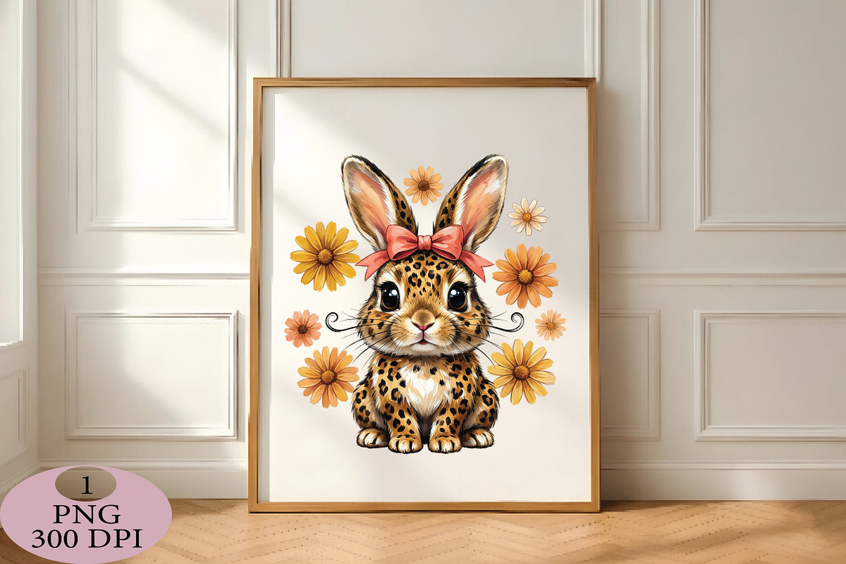 Happy Easter Bunny PNG Leopard Patte, an Illustration by Daily.Designs (Photo 5 of 5)