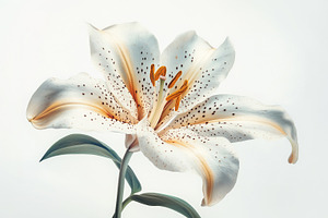 Stunning white lily with orange, a Nature Photo by MistyDay