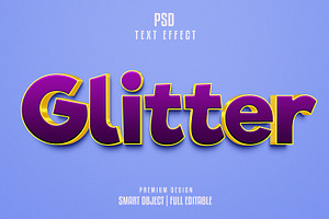 Glitter 3D Text Effect, a Layer Style Add-On by himelgfx