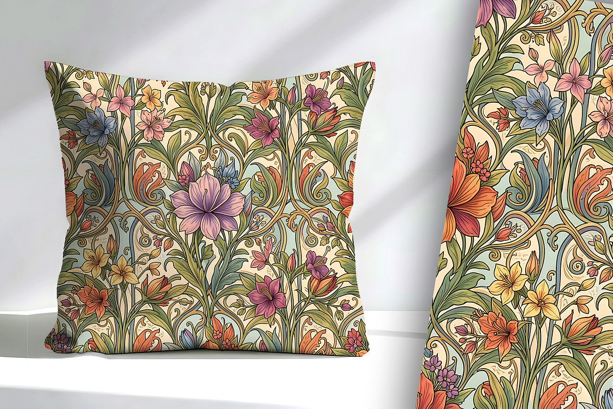 Vintage Decor Floral Background, a Decorative Illustration by Sharon Schwalbe (Photo 1 of 6)