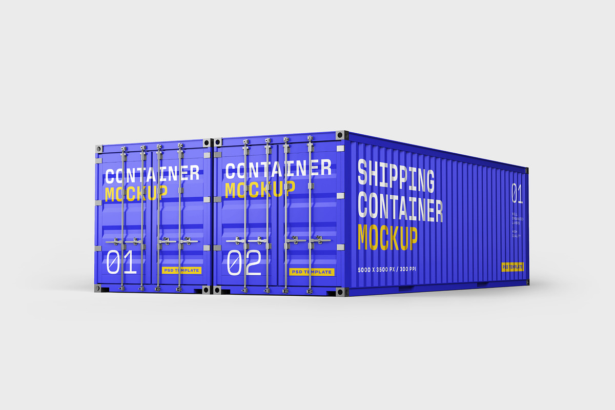 Shipping Container Mockup Set, a Packaging Mockup by mockupatelier (Photo 12 of 12)