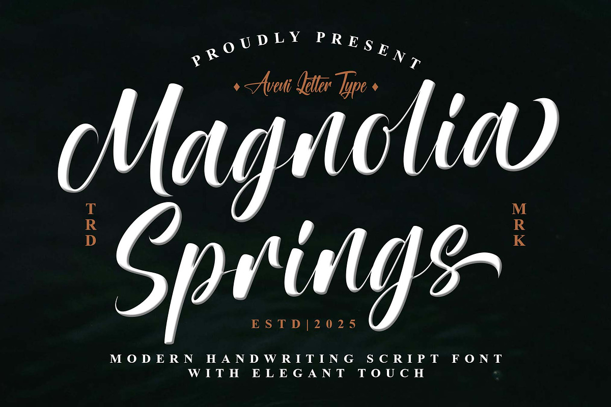 Magnolia Springs | Handwritten, a Handwritten Font by Aveni Letter Type (Photo 1 of 11)