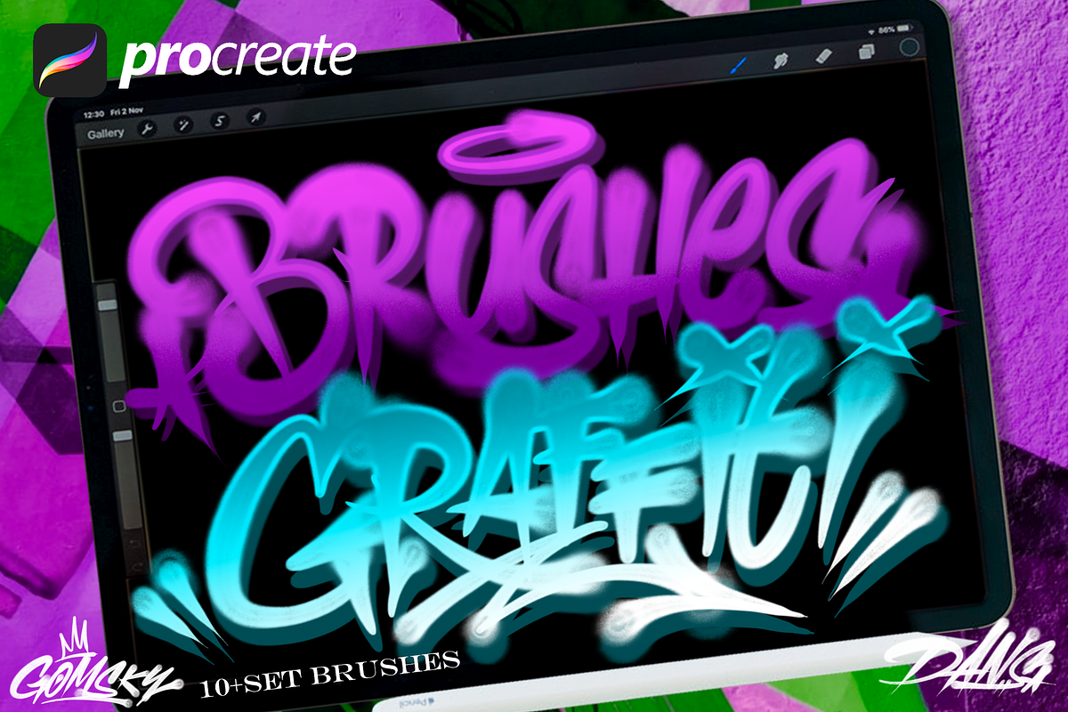 GRAFFITI BRUSHES #2, a Brush Add-On by danusetyaji (Photo 1 of 5)