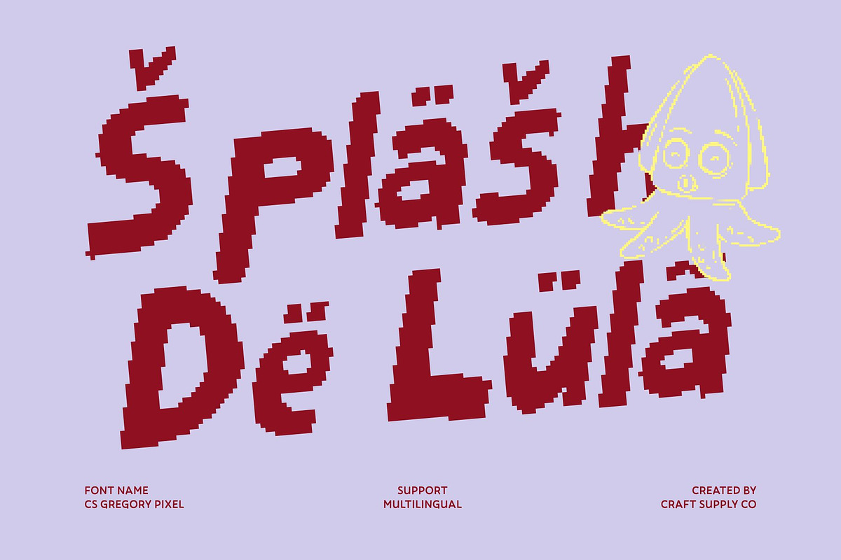 CS Gregory Pixel, a Sans Serif Font by Craft Supply Co. (Photo 6 of 8)
