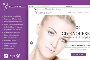 Salon - Beauty WordPress Theme