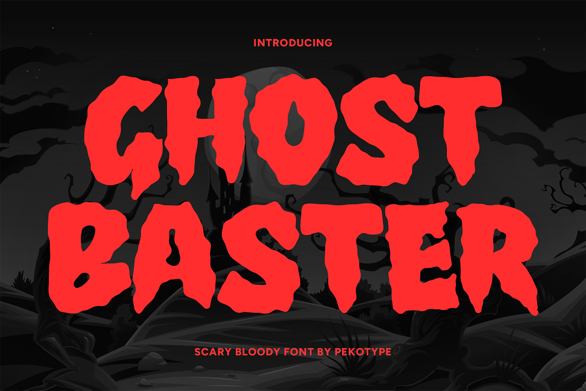 Ghost Baster - Scary Bloody Font, a Font by Pekotype (Photo 1 of 15)