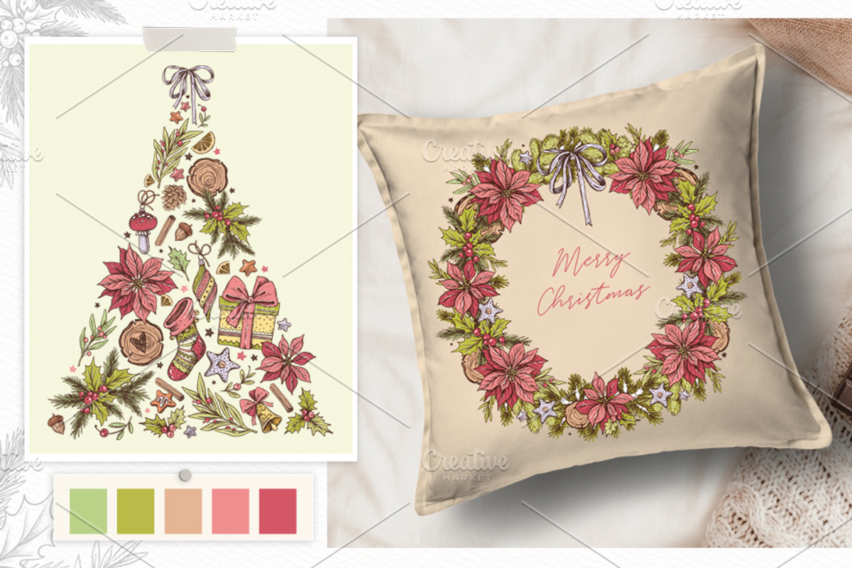 Vintage Christmas, a Decorative Illustration by Ekaterina Mikheeva (Photo 7 of 10)