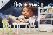 Magic kid dreams. Nursery Wallpaper., a Decorative Illustration by KENO Mascots (Thumbnail 4 of 8)