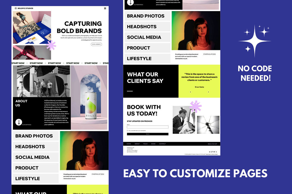 Wix Studio Template for Photographer, a Wix Template by Collette Collabs (Photo 3 of 6)