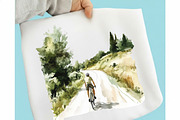 Summer Bicycling Set Clipart, an Illustration by designcity5 (Thumbnail 4 of 5)