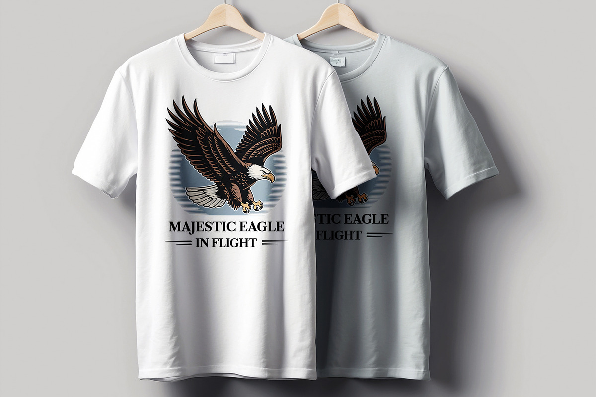 Majestic Eagle Flight Graphic Tshirt