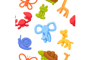 Balloon toys seamless pattern, a Texture Illustration by Valerie Bodnar