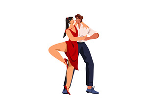 Couple dance rumba, vector dancing, a Person Illustration by Elegant Solution