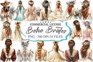 Boho Brides from the Back Diverse, an Illustration by designcity5