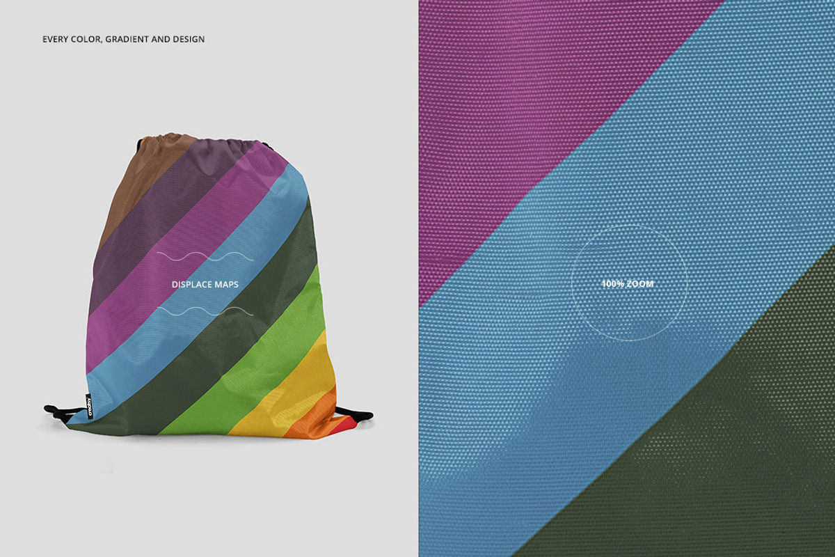 Drawstring Bag Mockup Set, a Product Mockup by Creatsy (Photo 5 of 8)