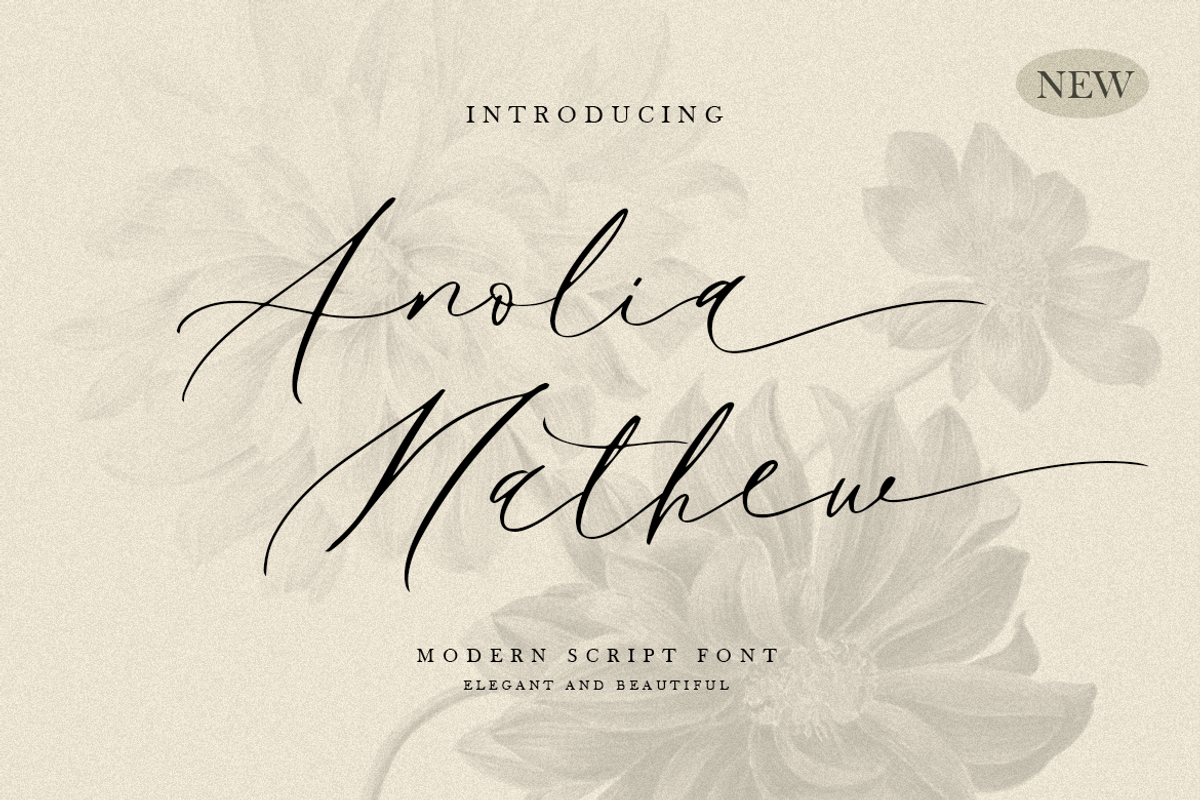 Anolia Mathew, a Script Font by artism_design (Photo 1 of 7)