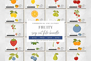 Fruit Papercraft SVG Cut Files, a Food Illustration by illuztrate (Thumbnail 1 of 7)
