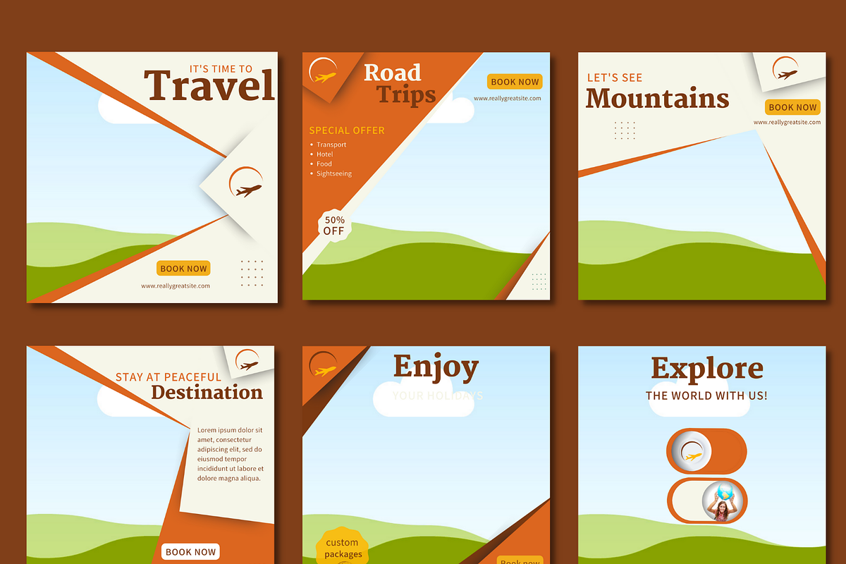 Instagram Travel Company Templates, a Social Media Template by Qamso Designs (Photo 3 of 3)
