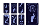 Magic tarot card back designs set, a Decorative Illustration by PaperTrident (Thumbnail 1 of 3)