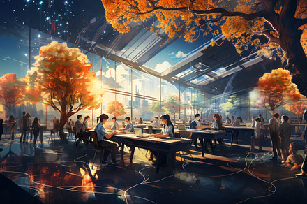 Rendering and illustration of business people in a modern office, a Photo by AS photostudio
