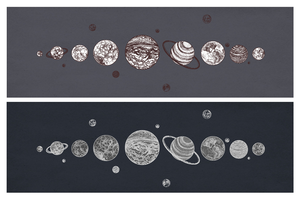Planets bundle, seamless patterns, an Object Illustration by Good Studio (Photo 3 of 16)